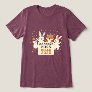 Vaarwel 2025 Hallo 2026 Unisex Vakantie T-Shirt