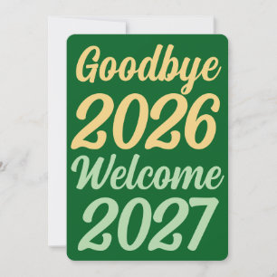 Vaarwel 2026 Welkom 2027 Feestdagenkaart