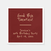 Vaarwel 20s Vrouwelijke minimalistische moderne ty Servet (Voorkant)