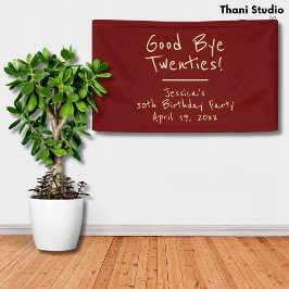 Vaarwel 20s Vrouwelijke minimalistische moderne ty Spandoek