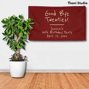 Vaarwel 20s Vrouwelijke minimalistische moderne ty Spandoek