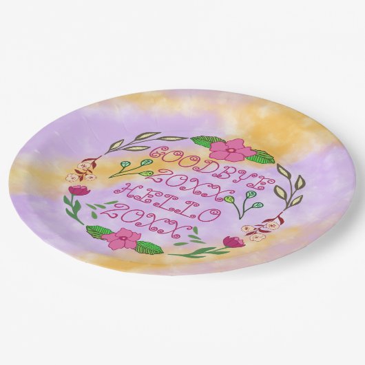 VAARWEL 20XX HALLO 20XX PAPIEREN BORDJE (Gekanteld)