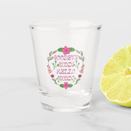 VAARWEL 20XX HALLO 20XX SHOT GLAS (Voorkant)