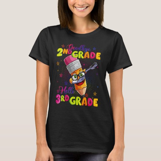 Vaarwel 2e graad Hallo 3e graad terug naar school T-shirt (Voorkant)