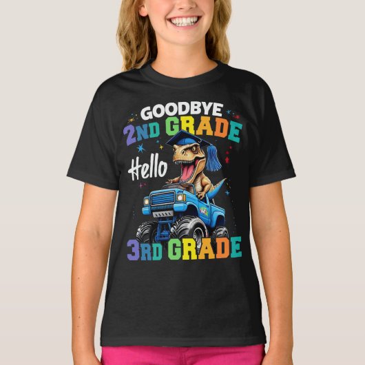 Vaarwel 2e klas Afstuderen T Rex Monster Truck T-shirt (Voorkant)