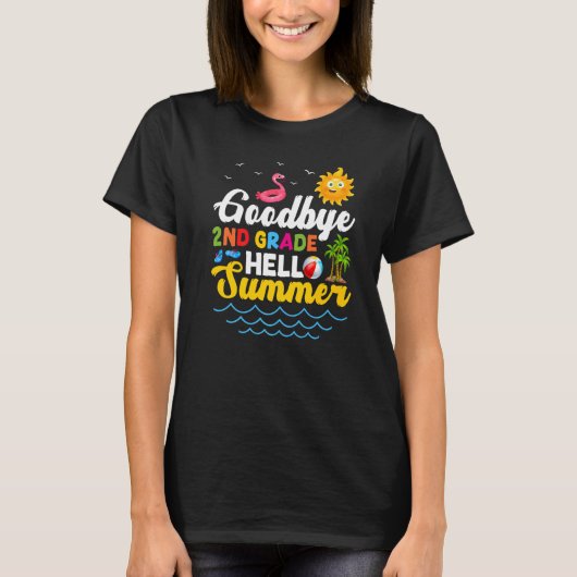 Vaarwel 2e klas docent Kinder Hallo Summe T-shirt (Voorkant)