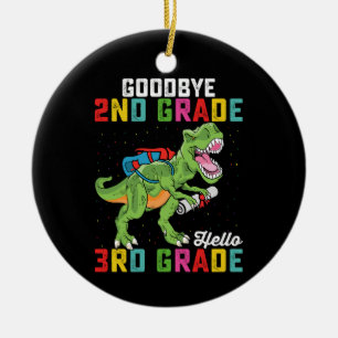Vaarwel 2e klas hallo 3e klas T Rex dinosaurus Keramisch Ornament