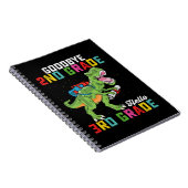 Vaarwel 2e klas hallo 3e klas T Rex dinosaurus Notitieboek (Rechterzijde)