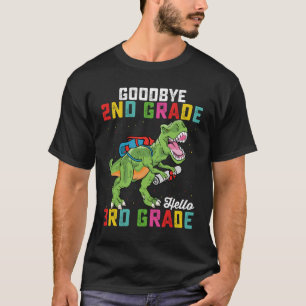 Vaarwel 2e klas hallo 3e klas T Rex dinosaurus T-shirt