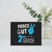 Vaarwel 2e klas terug naar school cadeau voor stud briefkaart (Staand voorkant)