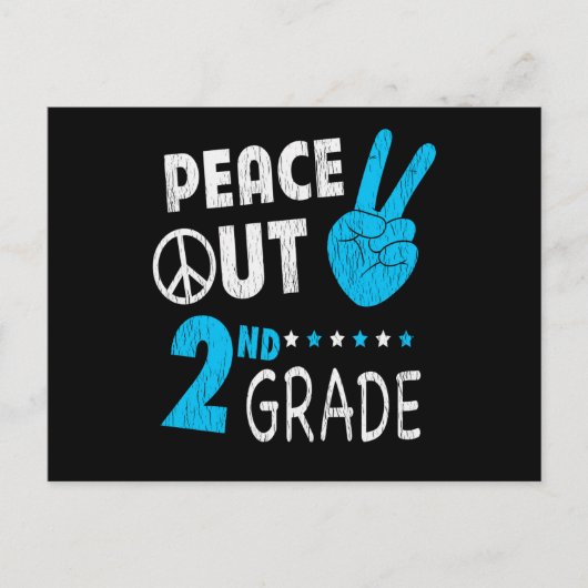 Vaarwel 2e klas terug naar school cadeau voor stud briefkaart (Voorkant)