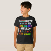 Vaarwel 3e graad Hallo 4e graad - grappige leraar T-shirt (Voorkant volledig)