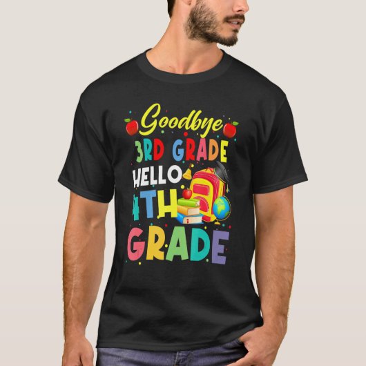 Vaarwel 3e graad Hallo 4e klas school is weg voor T-shirt (Voorkant)
