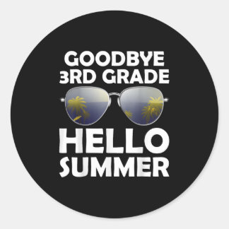 Vaarwel 3e graad Hallo Derde graad Graduat Ronde Sticker