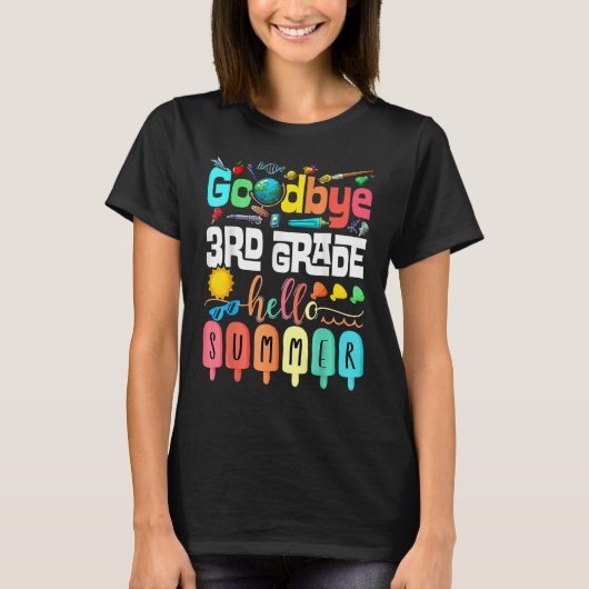 Vaarwel 3e graad Hallo Derde graad Graduat T-shirt (Voorkant)