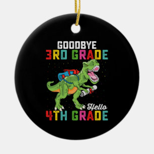 Vaarwel 3e klas hallo 4e klas T Rex dinosaurus Keramisch Ornament