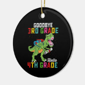 Vaarwel 3e klas hallo 4e klas T Rex dinosaurus Keramisch Ornament (Links)