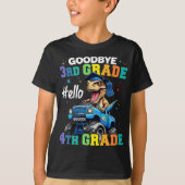 Vaarwel 3e klas T Rex Monster Truck Afstuderen T-shirt (Voorkant)