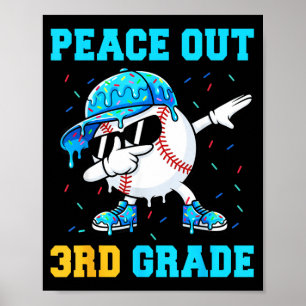 Vaarwel 3e klas tweede honkbal afstudeerfeest poster
