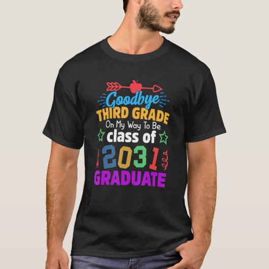 Vaarwel 3e rang van 2031 Afstudeerder Hallo 4e Gra T-shirt (Voorkant)