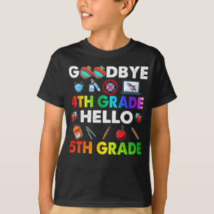 Vaarwel 4e graad Hallo 5e graad - grappige leraar T-shirt