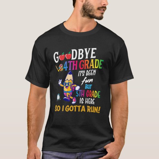Vaarwel 4e graad Hallo 5e graad terug naar school T-shirt (Voorkant)