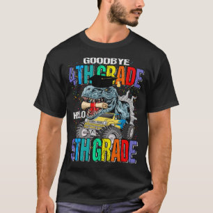 Vaarwel 4e graad Hallo 5e Grade Monster Truck Di T-shirt