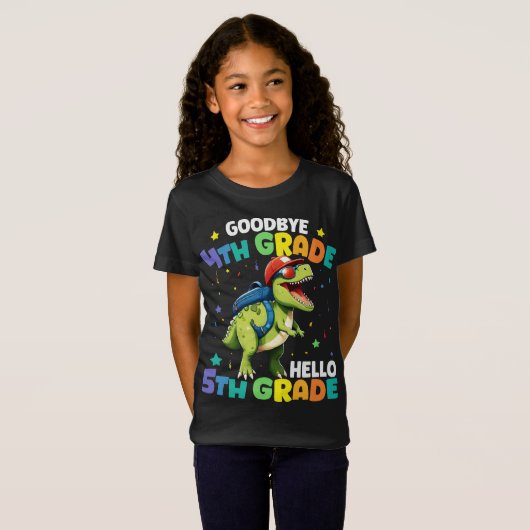 Vaarwel 4e Grade T Rex Monster Truck Dinosaurus T-shirt (Voorkant volledig)