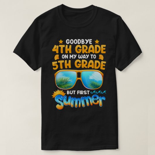 Vaarwel 4e klas Afstuderen Hallo tot 5e klas T-shirt (Design voorkant)