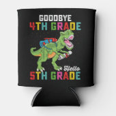 Vaarwel 4e klas Hallo 5e klas T Rex dinosaurus Blikjeskoeler (Voorkant)