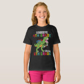 Vaarwel 4e klas Hallo 5e klas T-Rex dinosaurus T-shirt (Voorkant volledig)