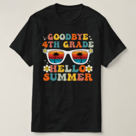 Vaarwel 4e klas Hallo Zomer Groovy Vierde Klas T-shirt