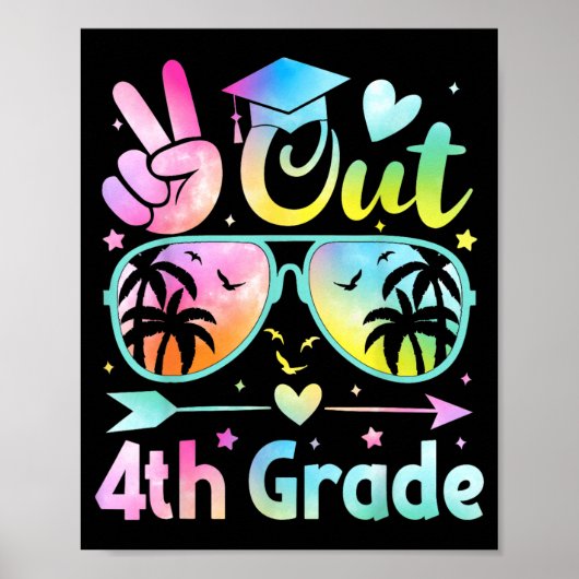 Vaarwel 4e klas Hallo zomer laatste schooldag Poster (Voorkant)