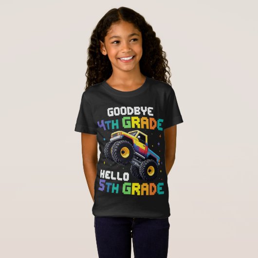 Vaarwel 4e klas Monster Truck Afstuderen T-shirt (Voorkant volledig)