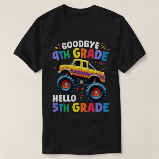 Vaarwel 4e klas Monster Truck Afstuderen T-shirt (Design voorkant)