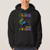 Vaarwel 5e graad dinosauriërs Hallo 6e graad Monst Hoodie (Voorkant)