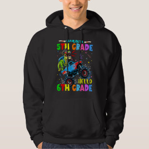 Vaarwel 5e graad dinosauriërs Hallo 6e graad Monst Hoodie