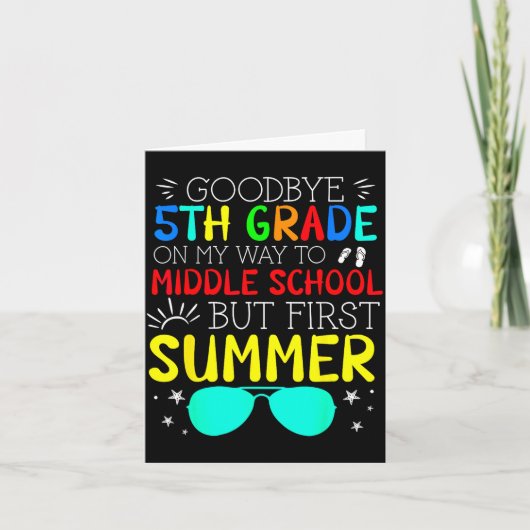 Vaarwel 5e klas afstuderen naar de middelbare scho kaart (Voorkant)
