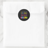 Vaarwel 5e klas afstuderen naar de middelbare scho ronde sticker (Tas)