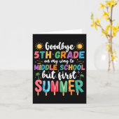 Vaarwel 5e klas Afstuderen naar middelbare school  Kaart (Gele Bloem)