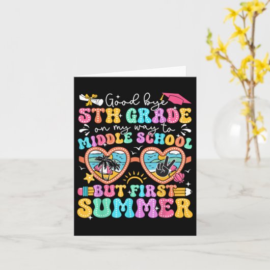 Vaarwel 5e klas Afstuderen naar middelbare school  Kaart (Gele Bloem)