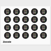 Vaarwel 5e klas Afstuderen naar middelbare school Ronde Sticker (Vel)