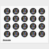 Vaarwel 5e klas CL van 2032 Afstuderen 5e klas Ronde Sticker (Vel)