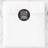 Vaarwel 5e klas CL van 2032 Afstuderen 5e klas Ronde Sticker (Tas)