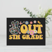 Vaarwel 5e klas Groovy laatste dag op school Kaart (Staand voorkant)