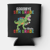 Vaarwel 5e klas Hallo 6e klas T Rex Dinosaur Blikjeskoeler (Voorkant)
