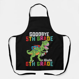 Vaarwel 5e klas Hallo 6e klas T Rex Dinosaur Schort