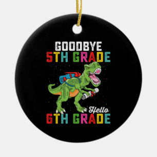 Vaarwel 5e klas hallo 6e klas T Rex dinosaurus Keramisch Ornament