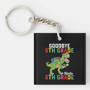 Vaarwel 5e klas, hallo 6e klas T Rex dinosaurus Sleutelhanger