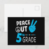 Vaarwel 5e klas laatste schooldag student briefkaart (Voorkant / Achterkant)